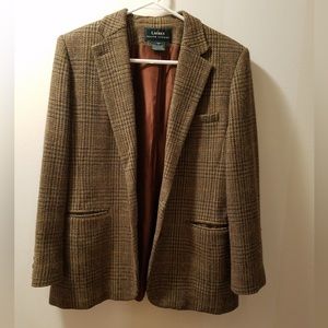 Lauren, Ralph Lauren Tweed Wool Blazer,size 10. 100% Wool, Excellent condition.